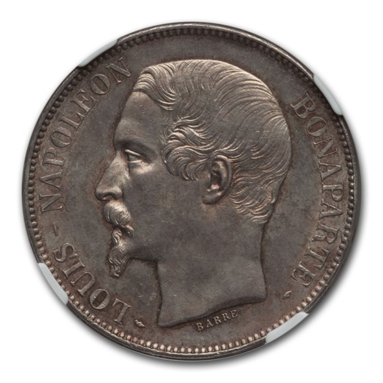 1852-A France Silver 5 Franc MS-63 NGC 1852-A France Silver 5 Franc MS-63 NGC